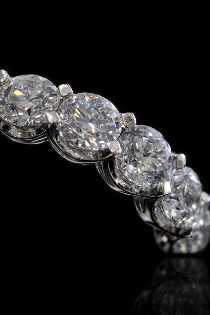 Emerald-Cut Diamond Eternity Band in White Gold | 4.02 CTW