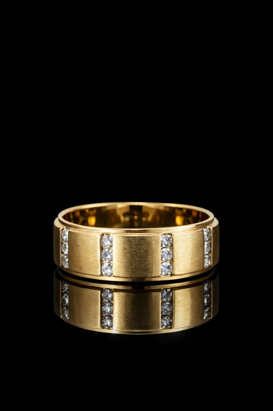 Men’s Diamond Wedding Band in Yellow Gold | 1.61 CTW