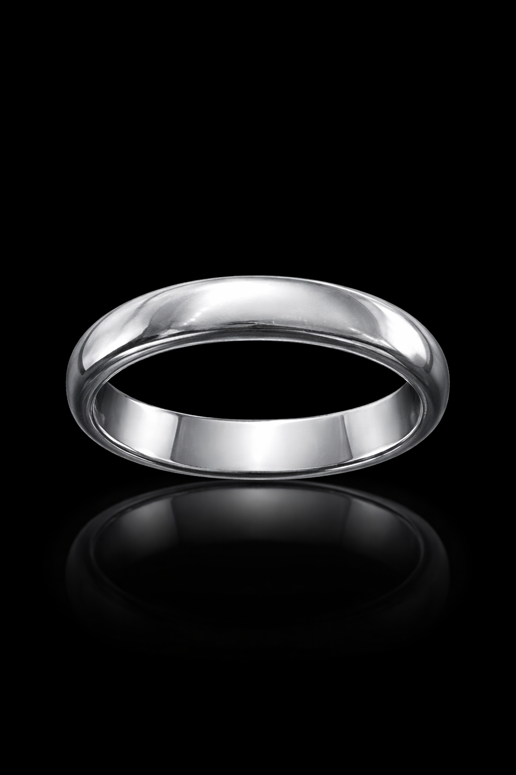 Men’s Classic High Polish Wedding Band in White Gold | 5mm