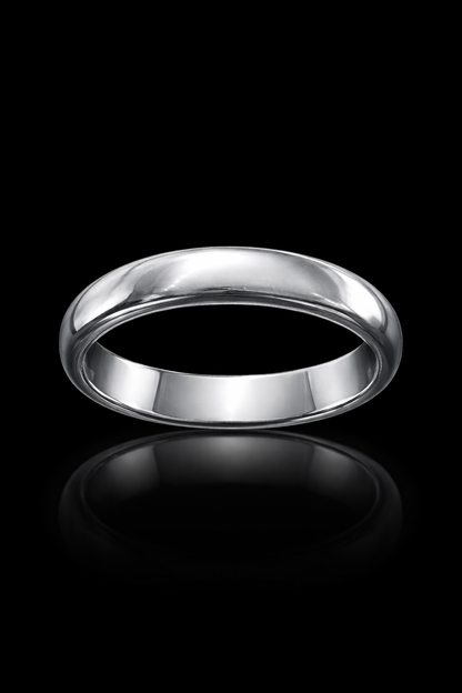 Men’s Classic High Polish Wedding Band in White Gold | 5mm