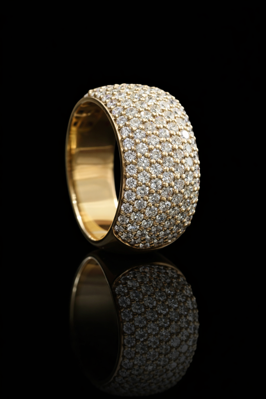 Pavé Diamond Band in Yellow Gold | 1.20 CTW