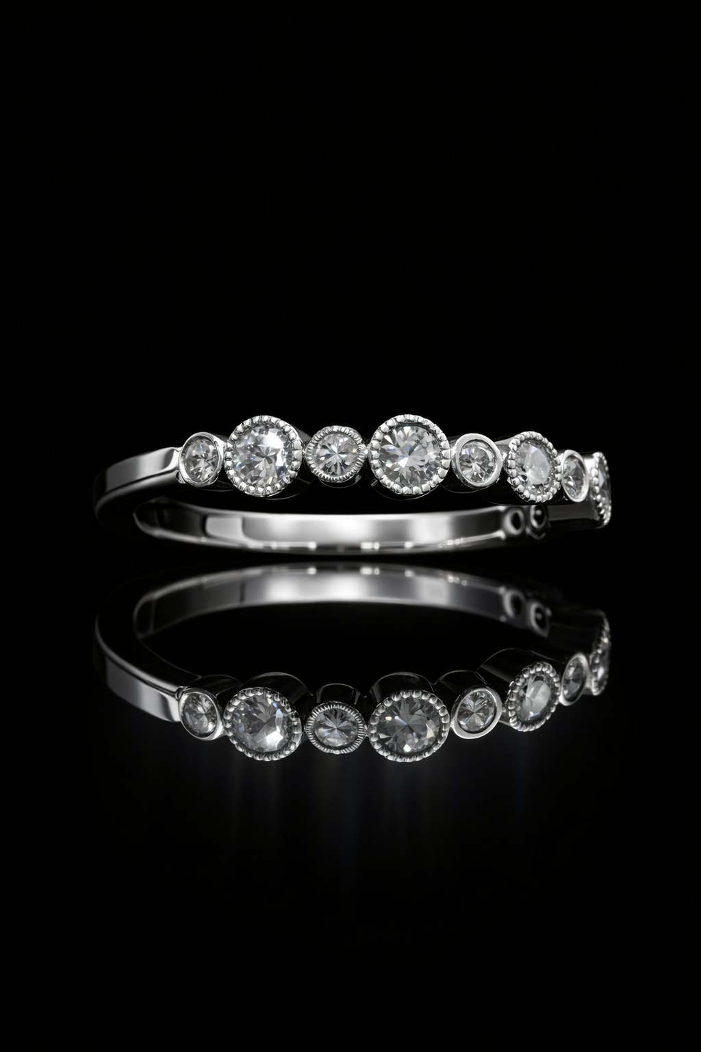 Bezel Diamond Band Half Eternity | .55 CTW