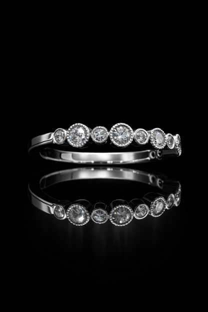 Bezel Diamond Band Half Eternity | .55 CTW
