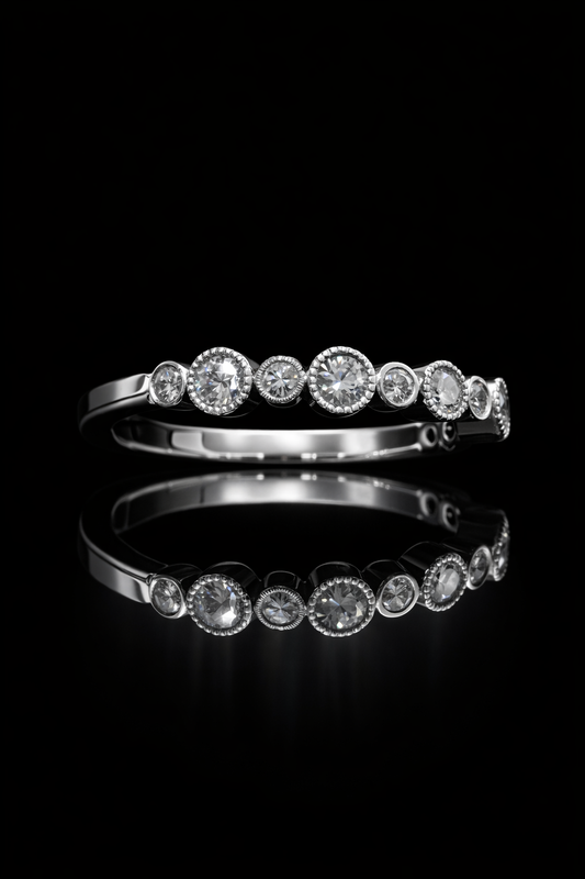 Bezel Diamond Band Half Eternity | .55 CTW