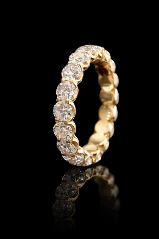 Round Diamond Eternity Band in 14K Yellow Gold | 2.90 CT