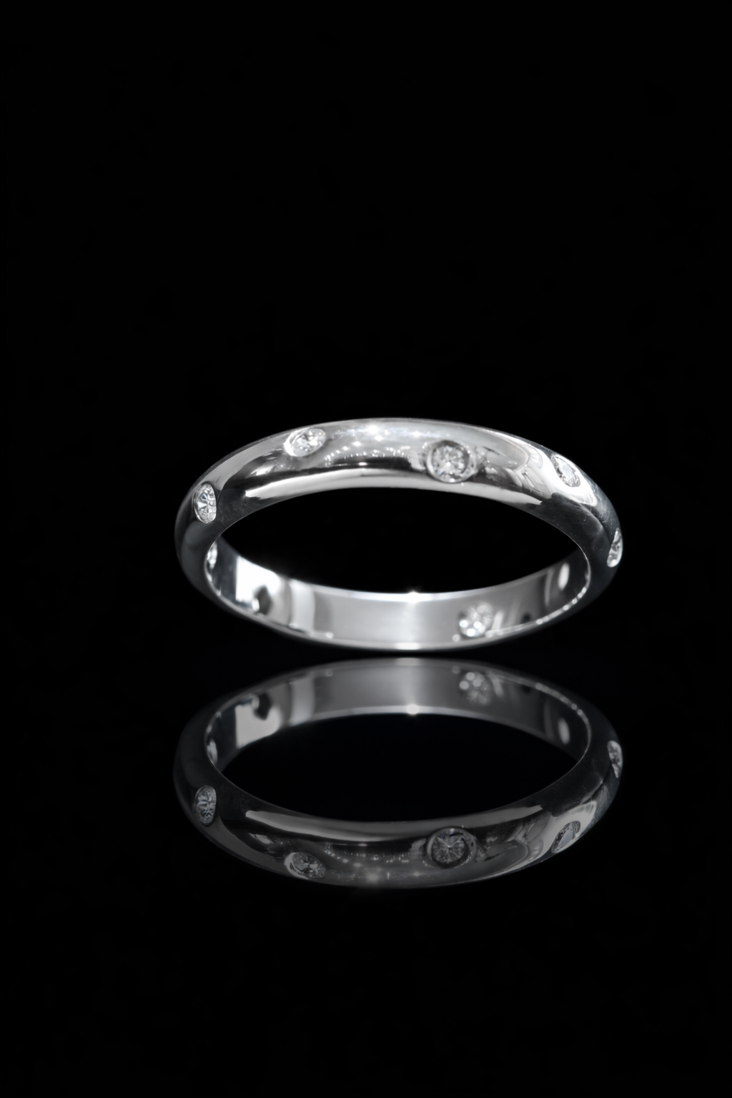 Bezel-Set Diamond Eternity Band in Platinum | 0.22ctw GH/SI