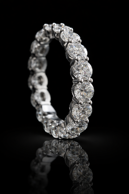 Round Brilliant Shared-Prong Diamond Eternity Band in 14K White Gold | 3.15ctw GH/SI