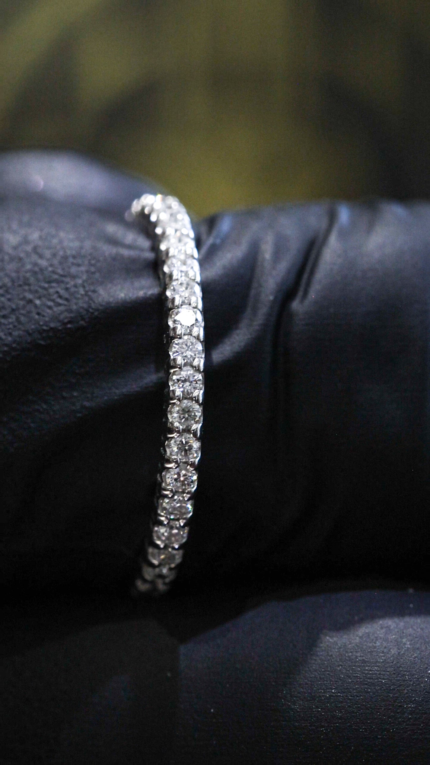 Round Pavé Diamond Eternity Band in 14K White Gold | 0.50 CT
