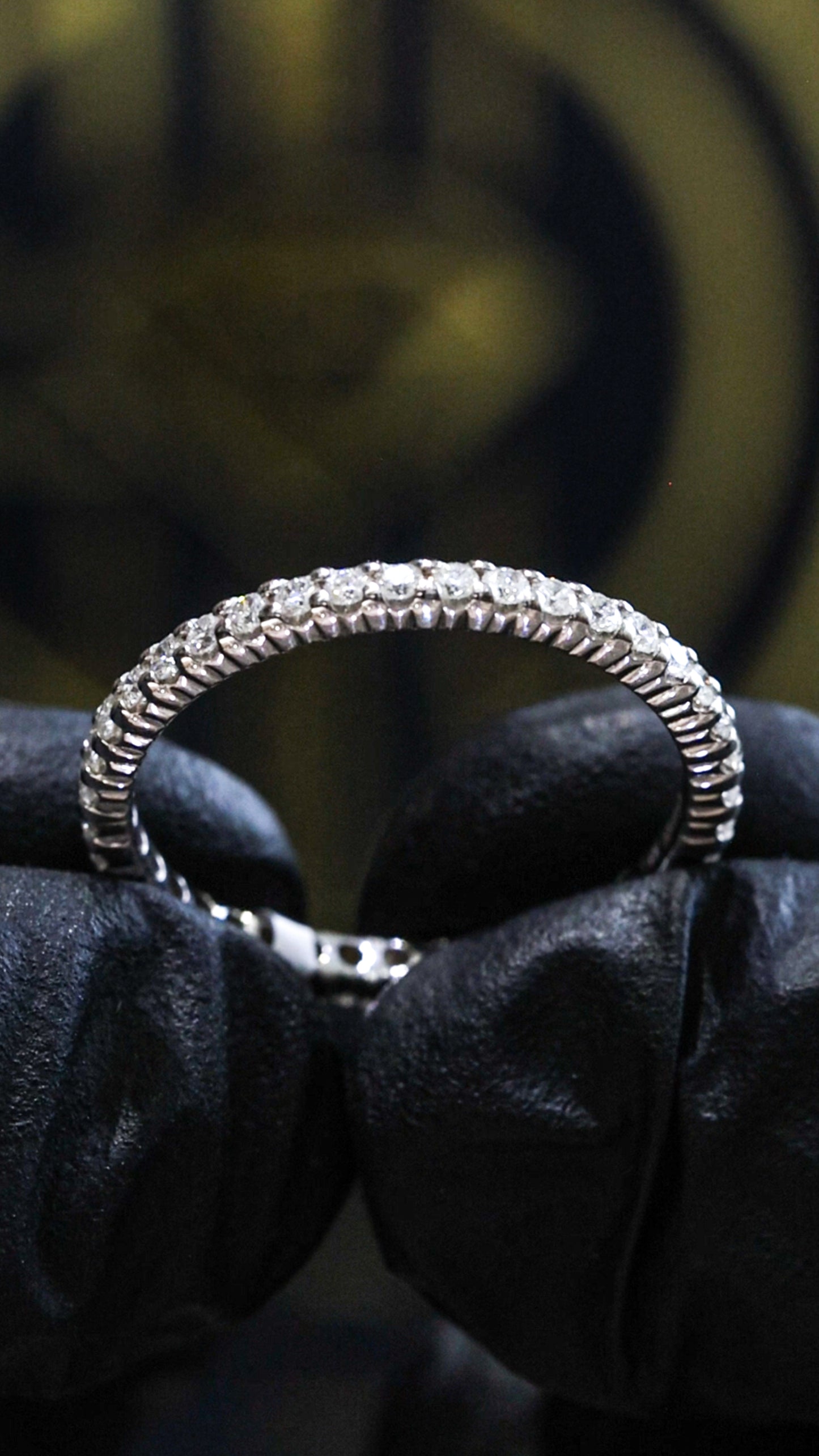 Round Pavé Diamond Eternity Band in 14K White Gold | 0.50 CT