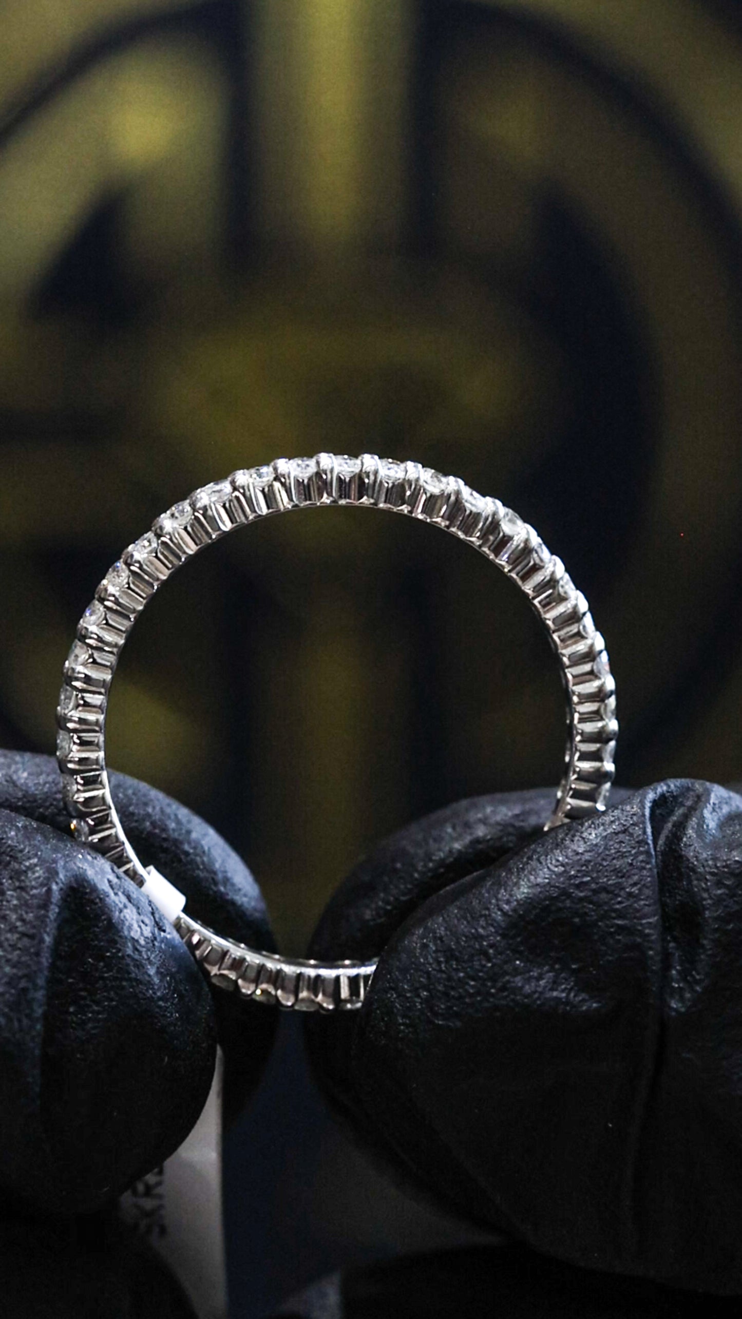 Round Pavé Diamond Eternity Band in 14K White Gold | 0.50 CT