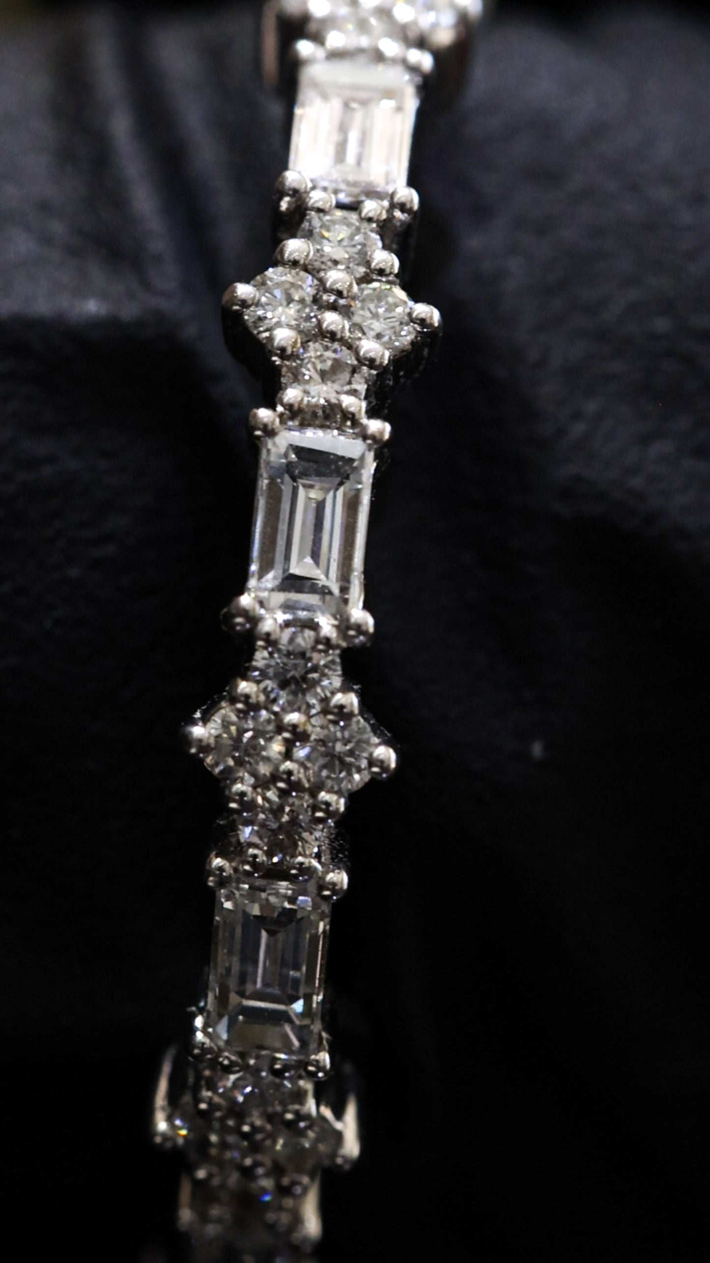 Baguette & Round Diamond Eternity Band in 14K White Gold | 0.82 CT
