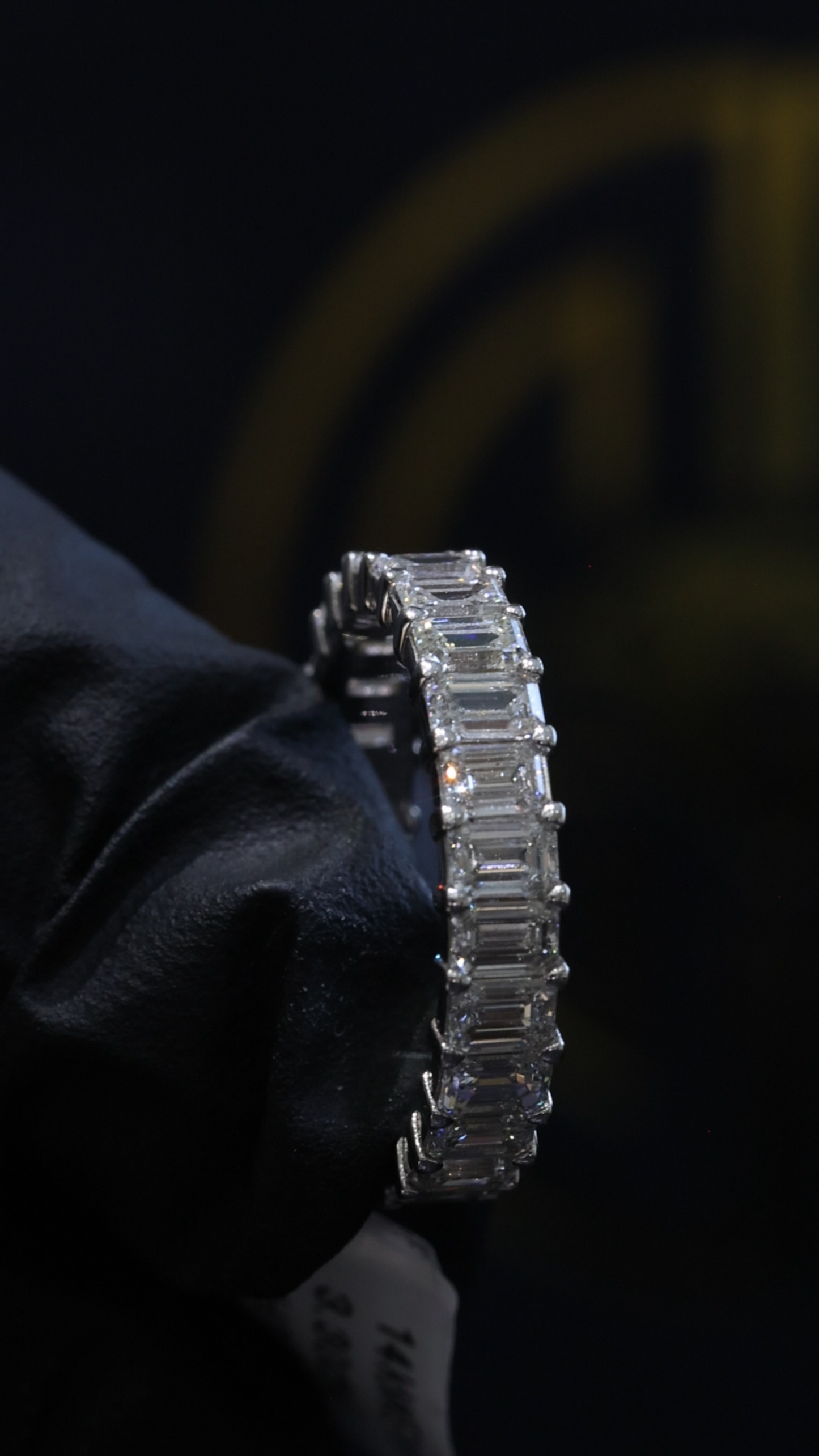 Emerald Cut Diamond Eternity Band in White Gold | 3.30 CTW Diamonds