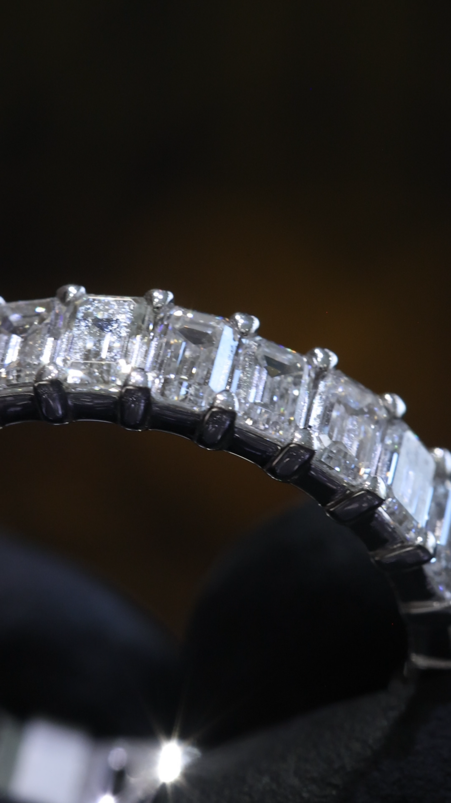 Emerald Cut Diamond Eternity Band in White Gold | 3.30 CTW Diamonds