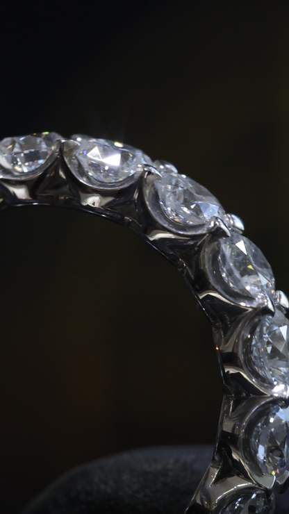 Emerald-Cut Diamond Eternity Band in White Gold | 4.02 CTW