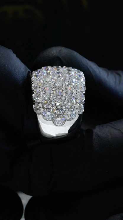 Lab-Grown Diamond Multi-Row Eternity Band in White Gold | Pavé Round Brilliant Setting