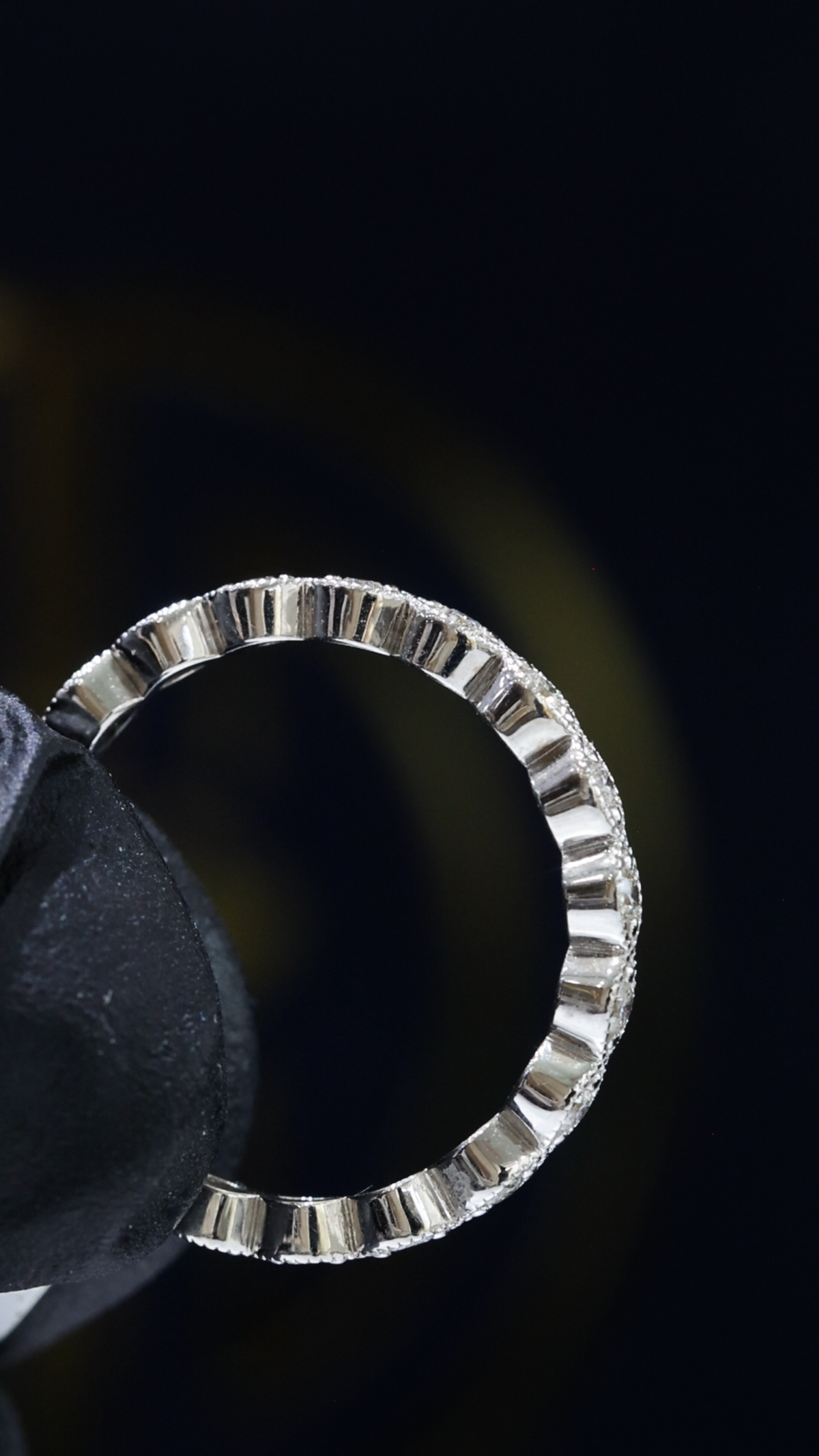 Natural Diamond Marquise-Style Eternity Band in 14K White Gold .3ct houston jeweler
