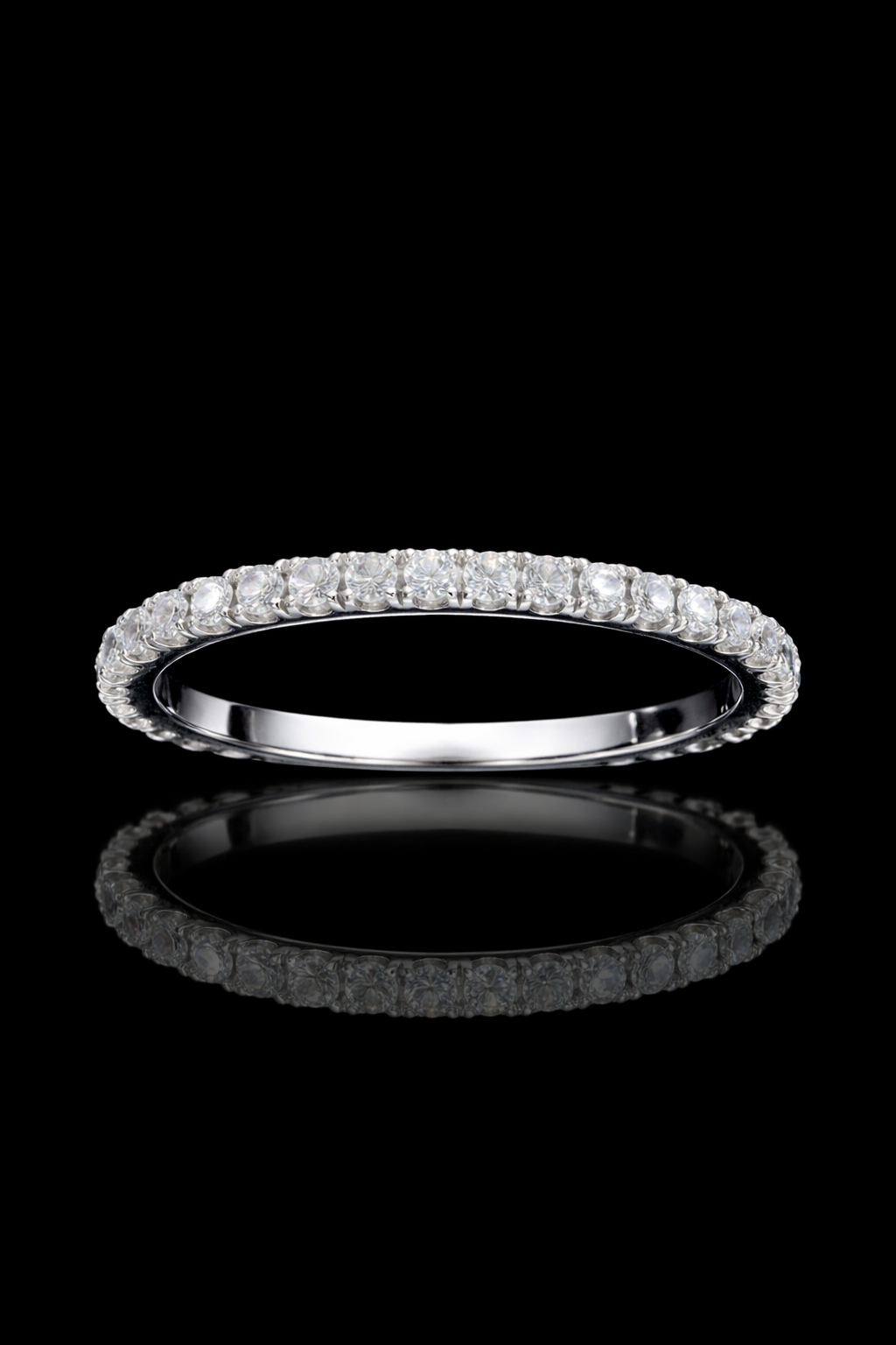 Natural Diamond Eternity Band in 14K White Gold .5ct houston jeweler