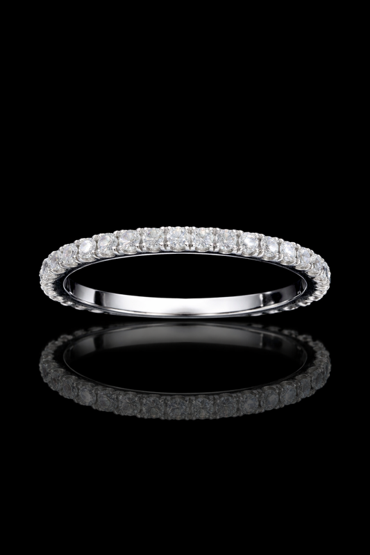 Natural Diamond Eternity Band in 14K White Gold .5ct houston jeweler