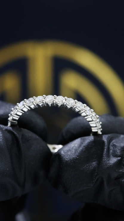 Natural Diamond Eternity Band in 14K White Gold | 1.00 CT houston jeweler