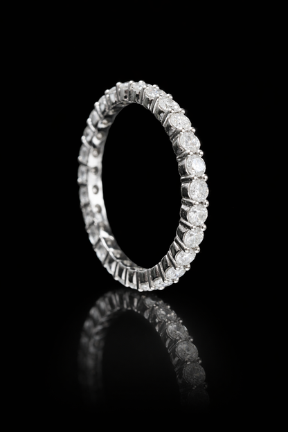 Natural Diamond Eternity Band in 14K White Gold | 1.00 CT houston jeweler