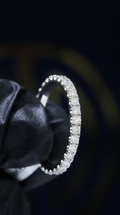 Natural Diamond Eternity Band in 14K White Gold | 1.00 CT houston jeweler