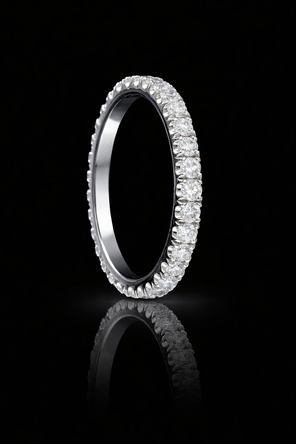 Natural Diamond Eternity Band in 14K White Gold | 1.00 CT houston jeweler