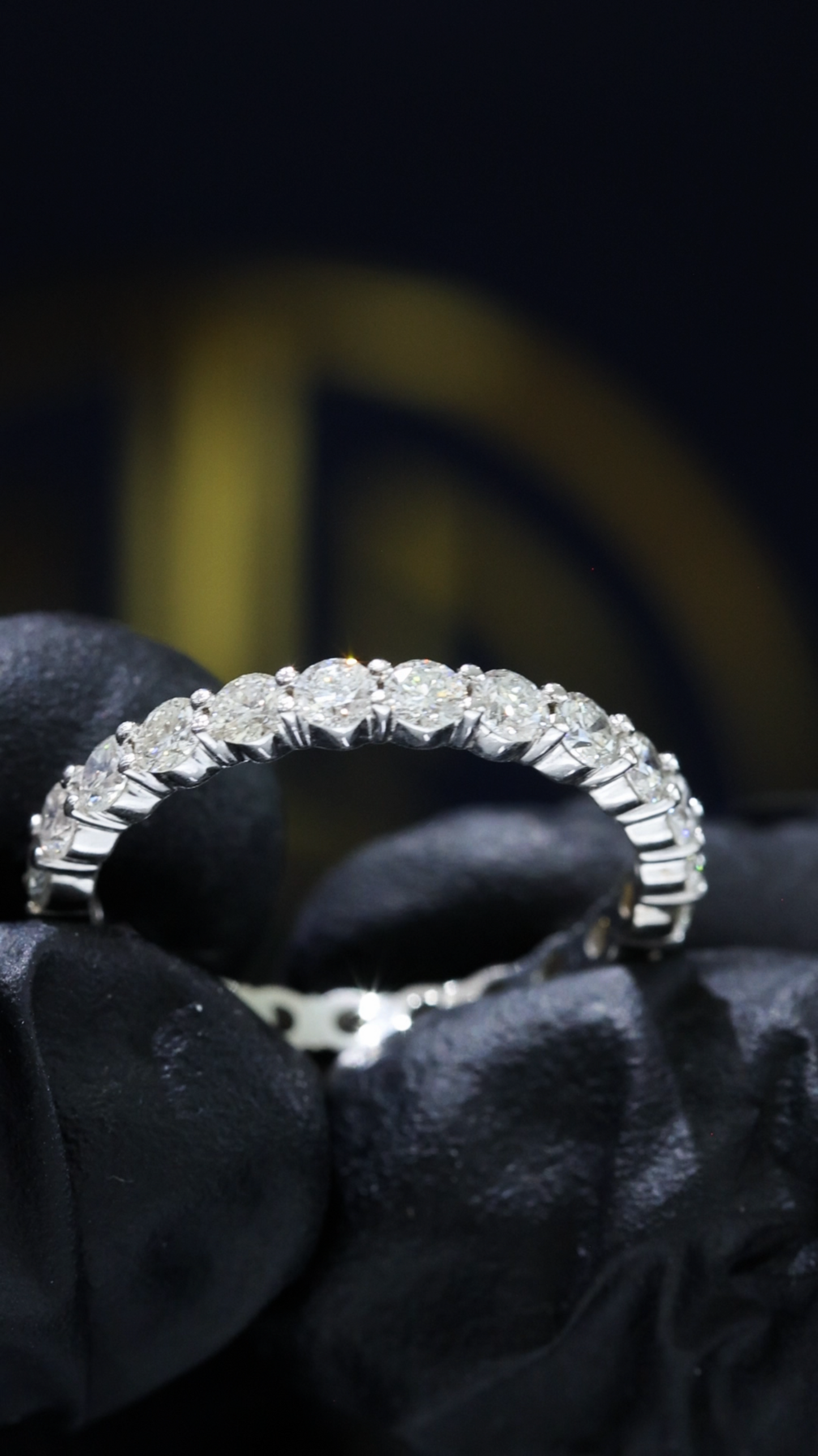 Natural Diamond Eternity Band in 14K White Gold | 1.42ct houston jeweler