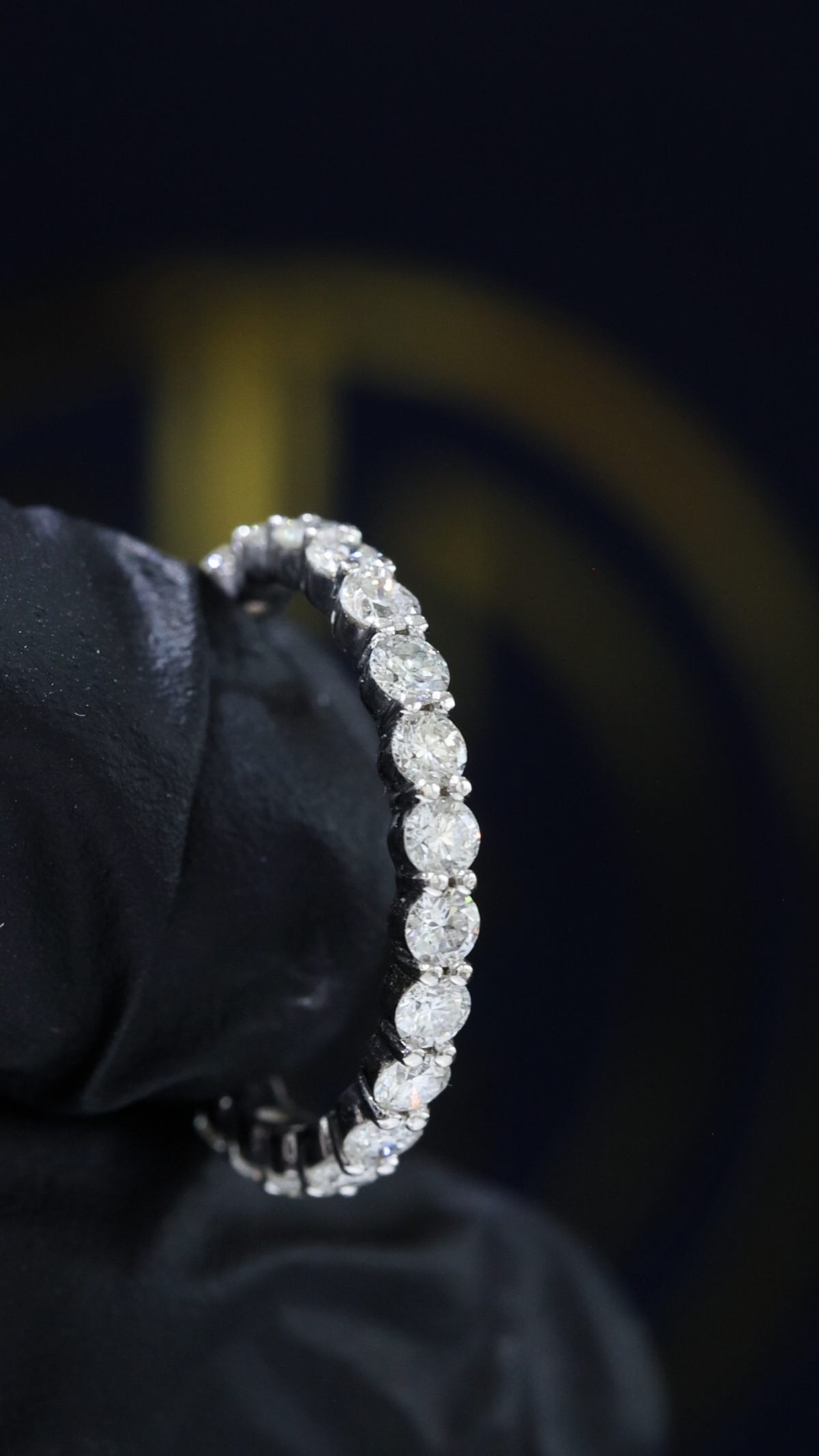 Natural Diamond Eternity Band in 14K White Gold | 1.42ct houston jeweler