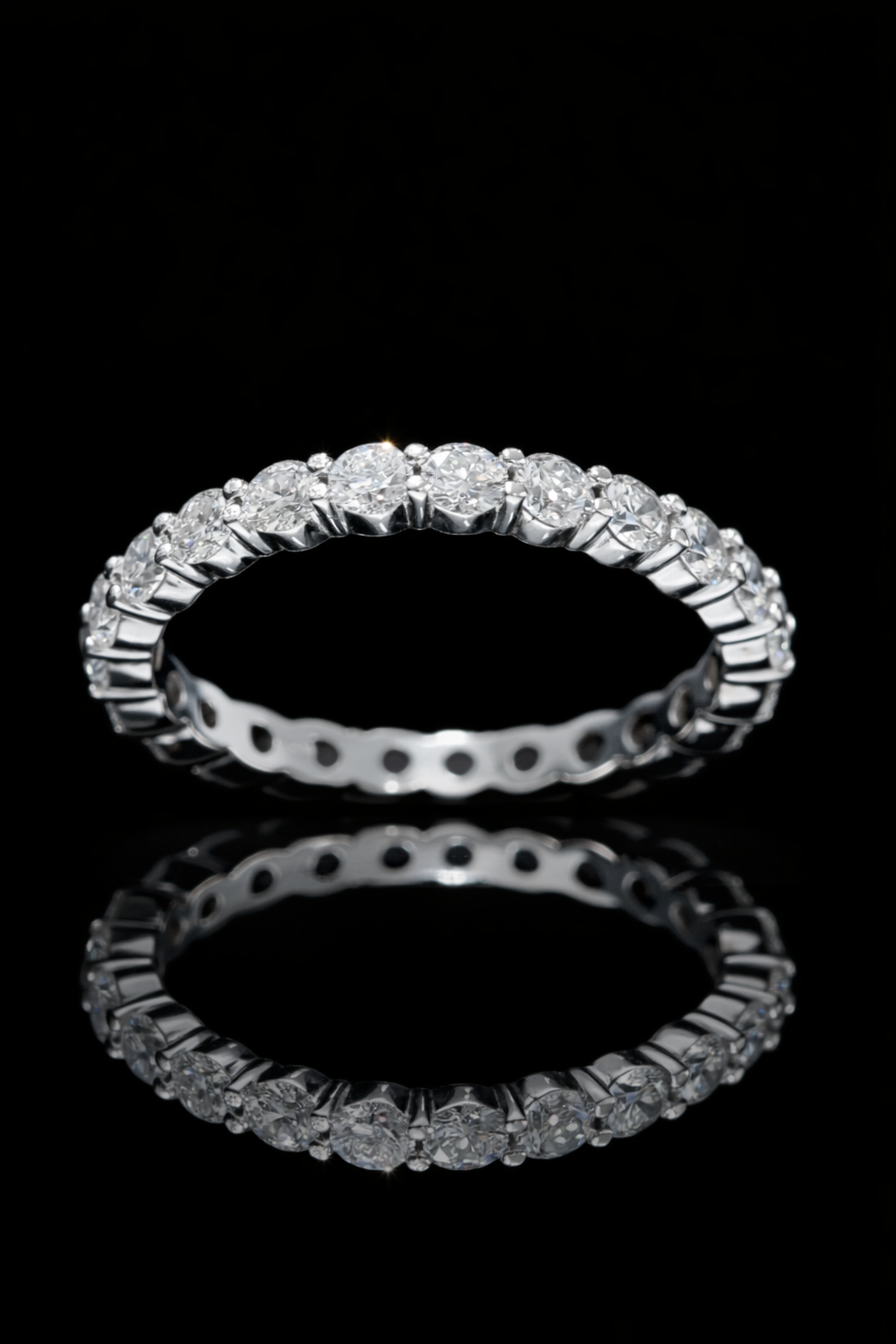 Natural Diamond Eternity Band in 14K White Gold | 1.42ct houston jeweler