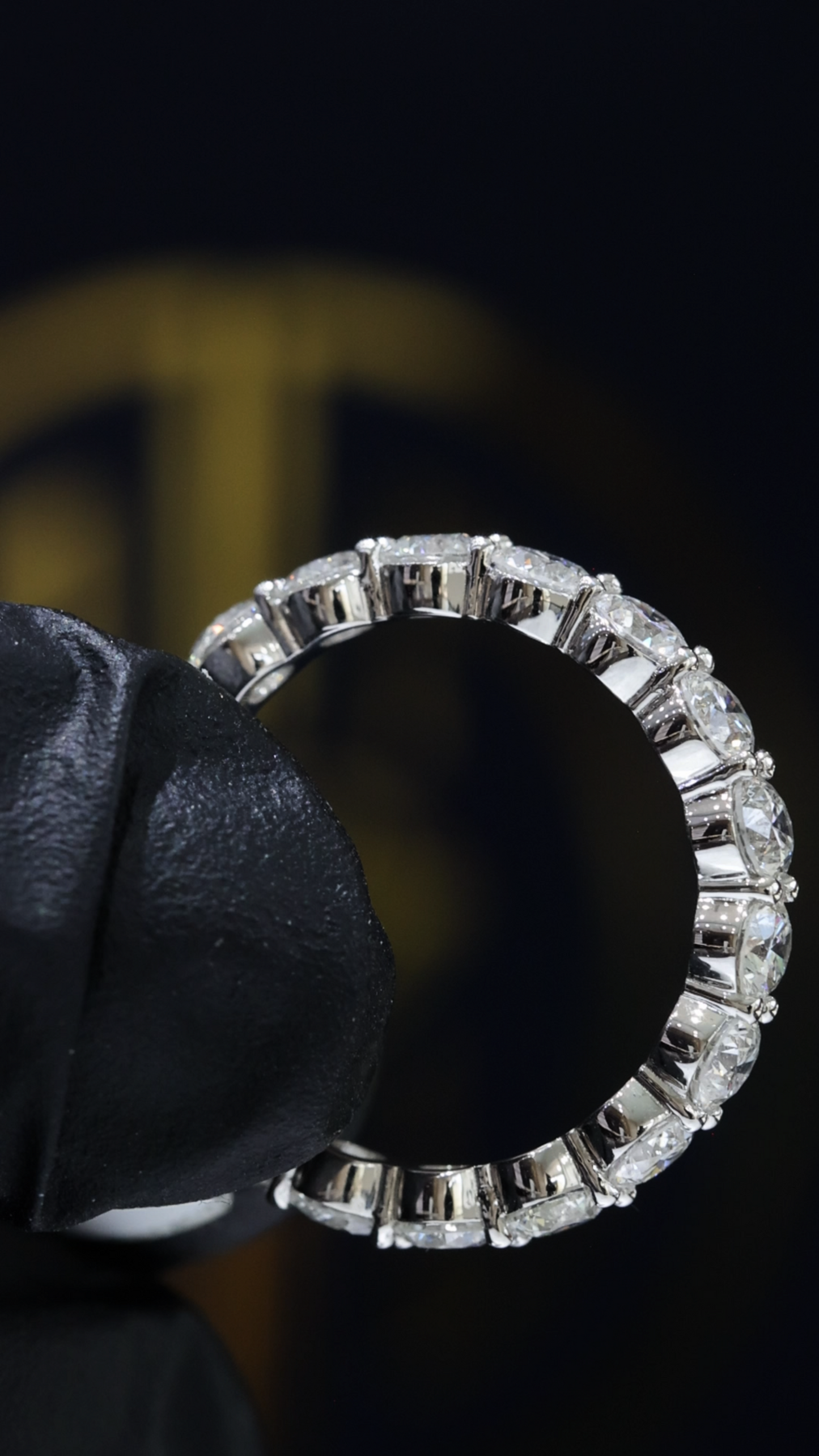 Natural Round Brilliant Diamond Eternity Band in 14K White Gold | 2.86 CTW houston jeweler
