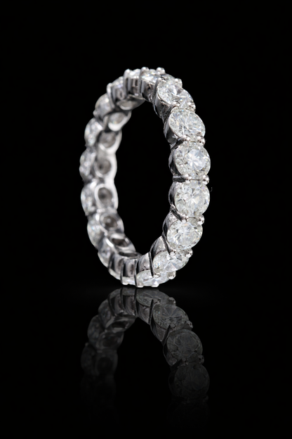 Natural Round Brilliant Diamond Eternity Band in 14K White Gold | 3.07 CTW