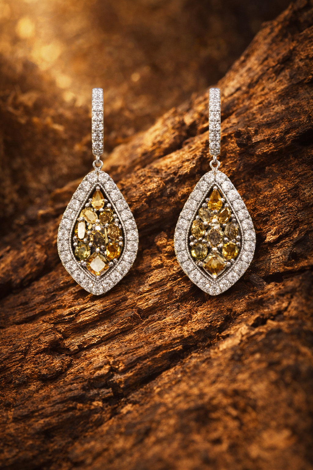 fancy-yellow-diamond-cluster-drop-earrings-14k-white-gold-3ct-houston