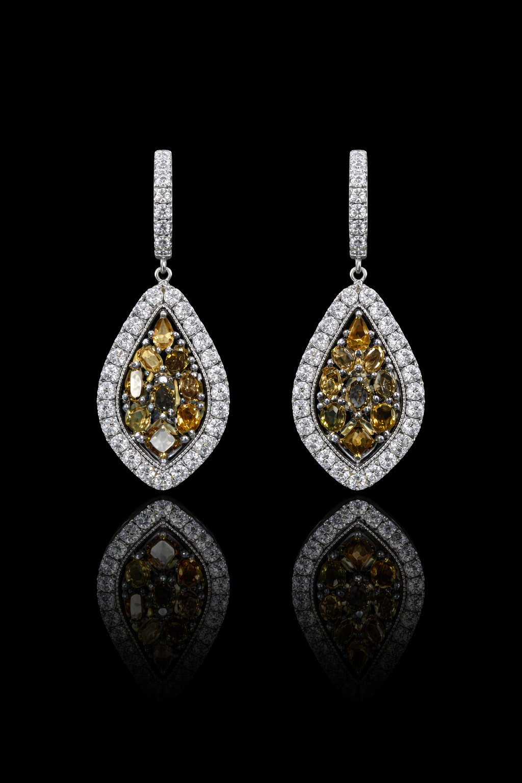 fancy-yellow-diamond-cluster-drop-earrings-14k-white-gold-3ct-houston