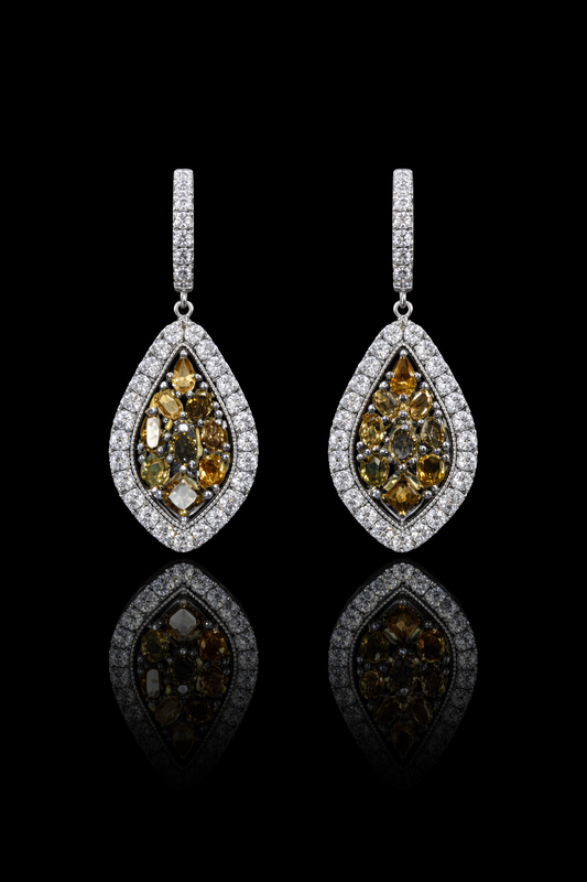 fancy-yellow-diamond-cluster-drop-earrings-14k-white-gold-3ct-houston