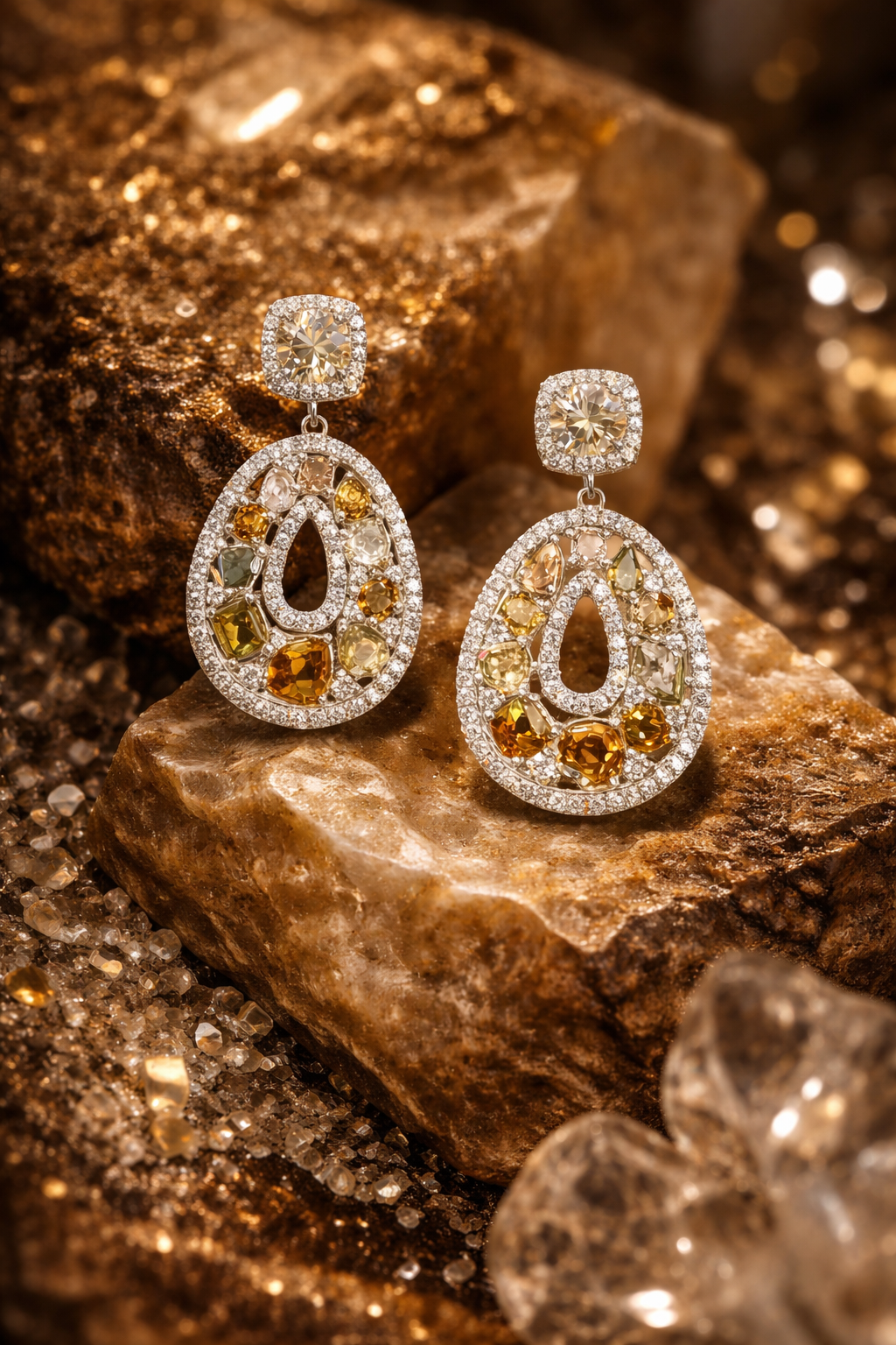 multi-color-diamond-halo-drop-earrings-14k-white-gold-4-6ct-houston
