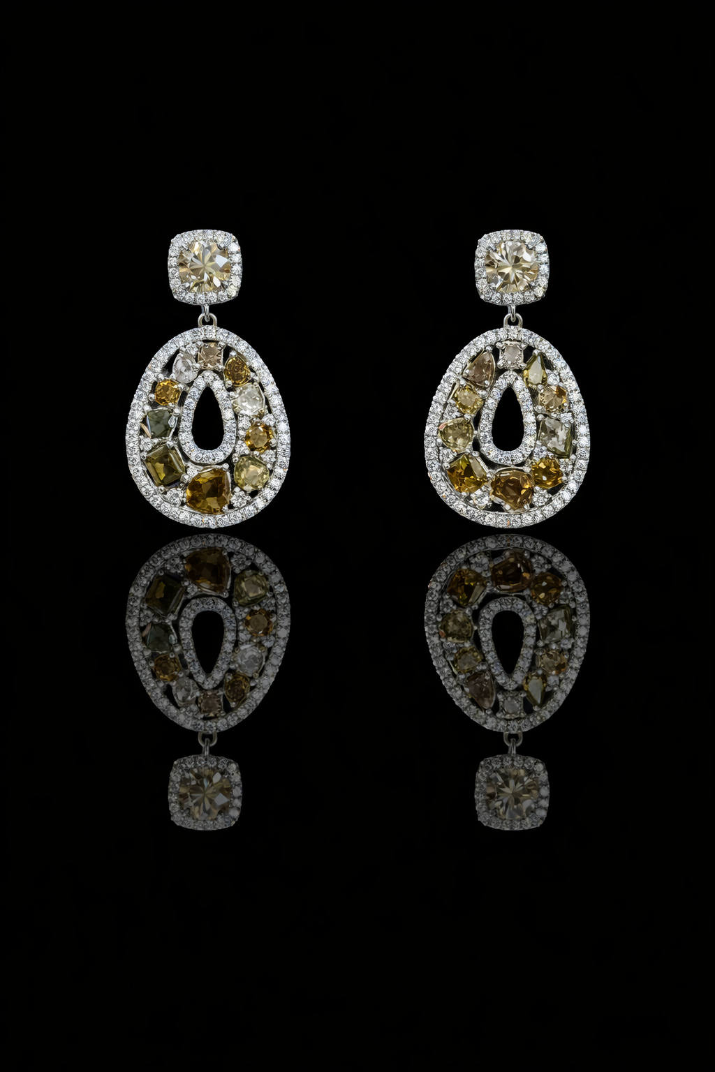 multi-color-diamond-halo-drop-earrings-14k-white-gold-4-6ct-houston