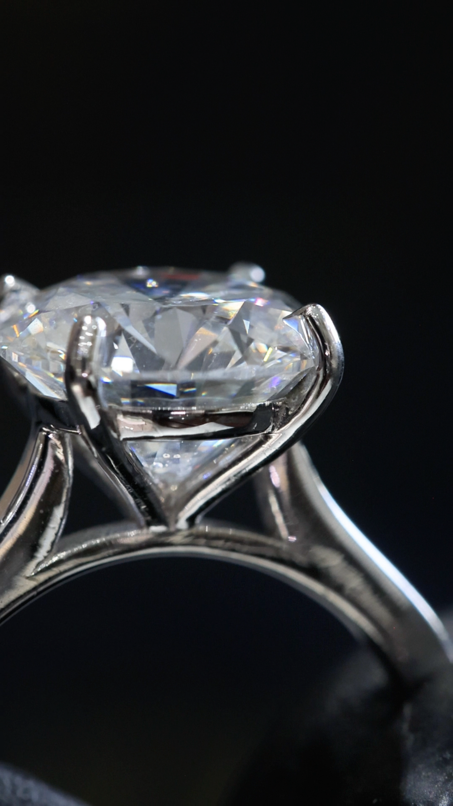 Round-Cut Lab-Grown Diamond Solitaire Ring in White Gold | Classic Prong Setting
