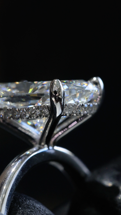 Cushion-Cut Lab-Grown Diamond Solitaire Ring in White Gold | Refined Prong Setting