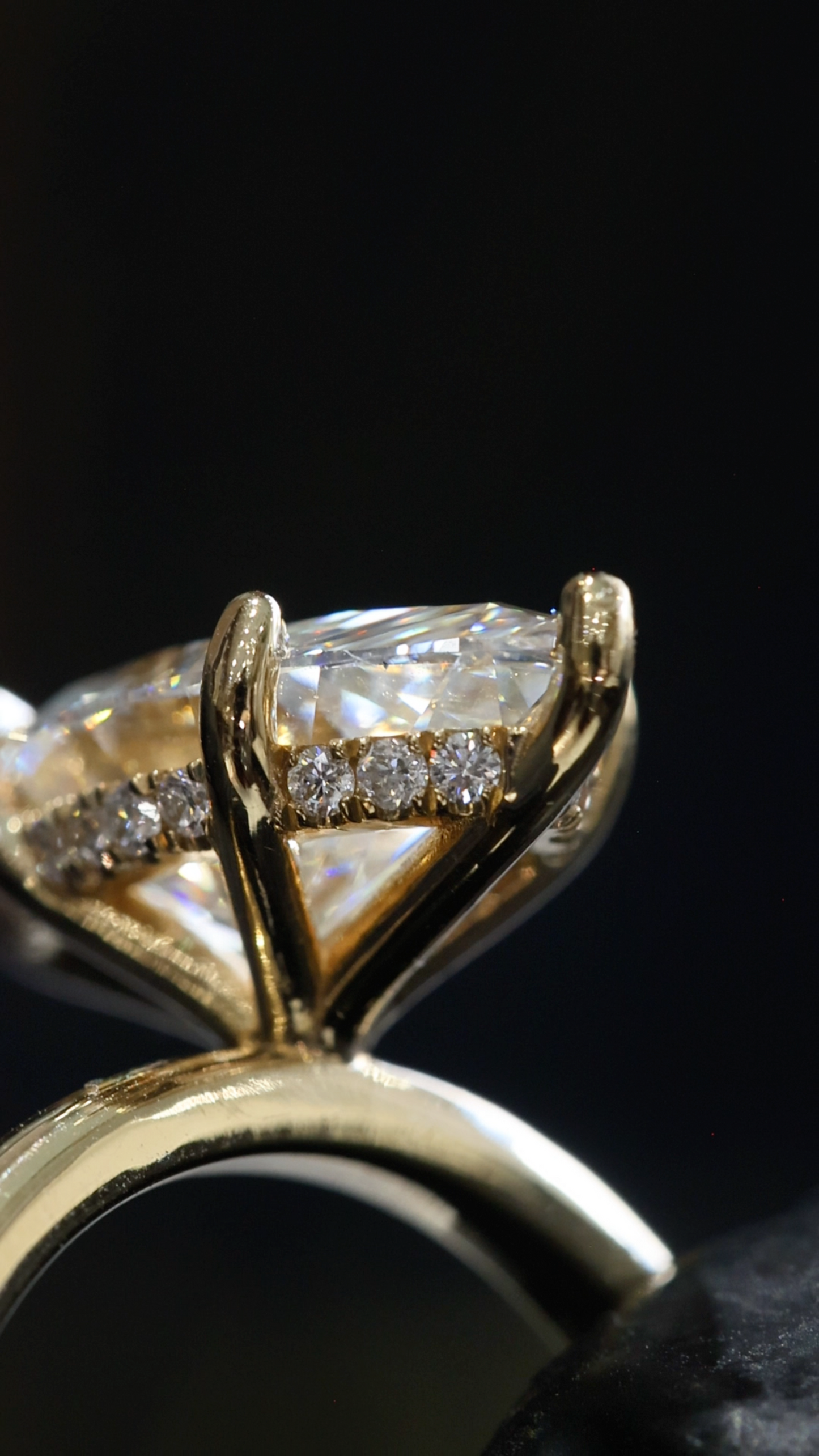 Marquise-Cut Lab-Grown Diamond Solitaire Ring in Yellow Gold | Elegant Prong Setting