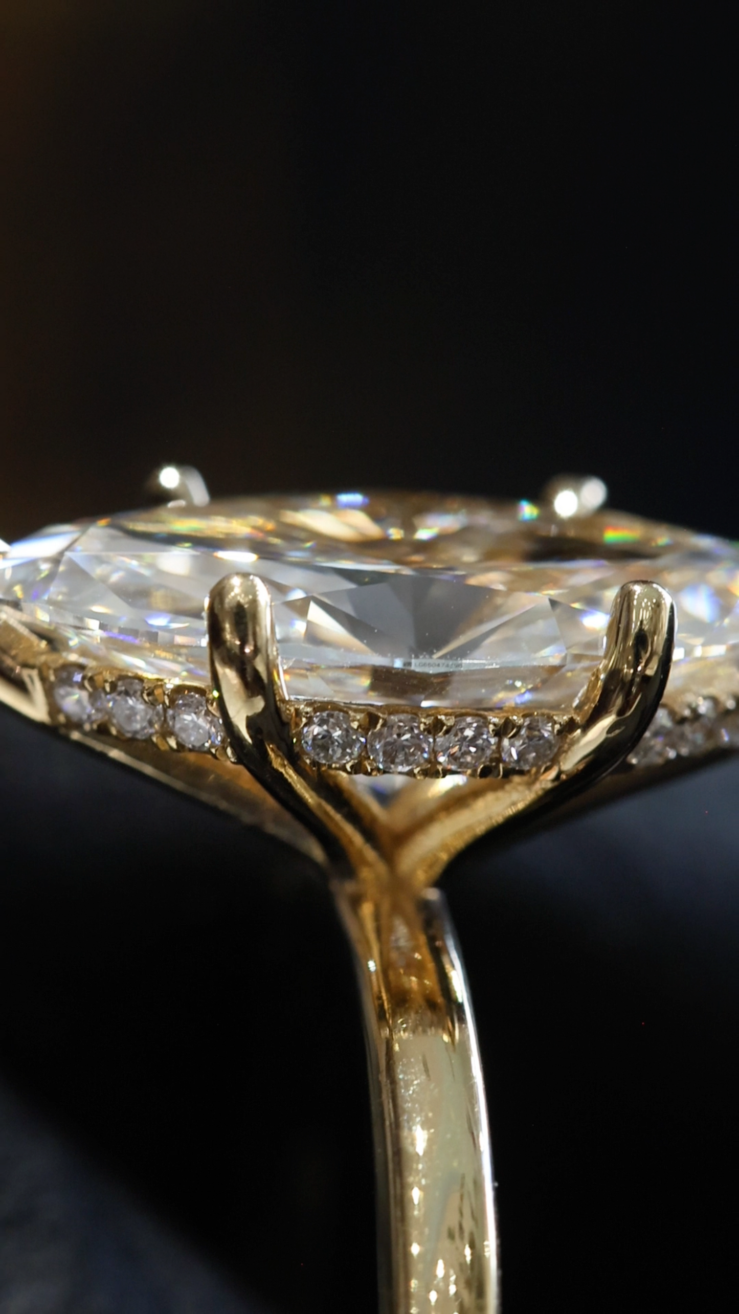 Marquise-Cut Lab-Grown Diamond Solitaire Ring in Yellow Gold | Elegant Prong Setting