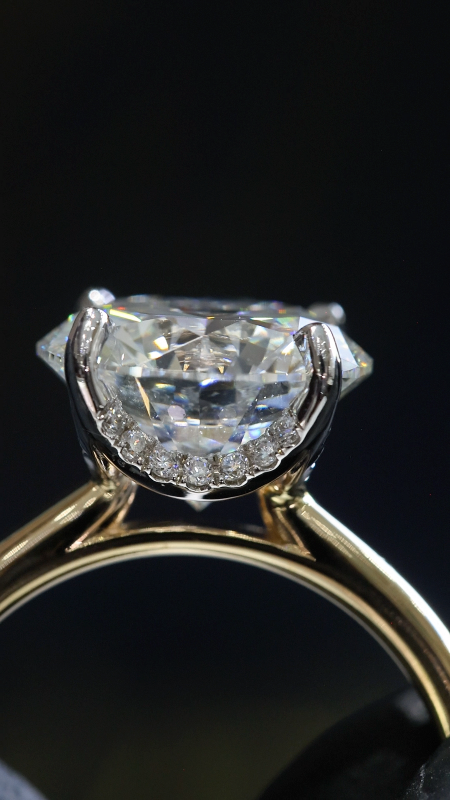 Round-Cut Lab-Grown Diamond Solitaire Ring in Yellow Gold | Classic Prong Setting
