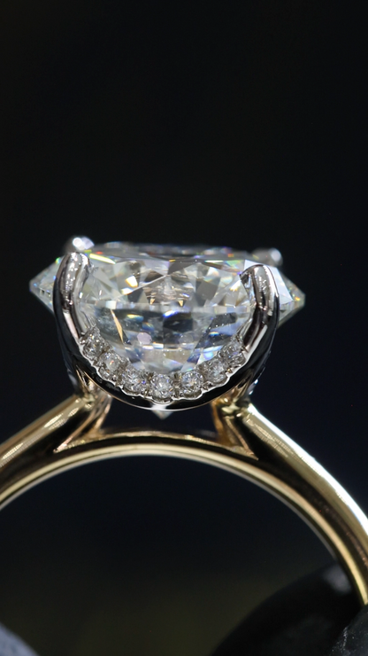 Round-Cut Lab-Grown Diamond Solitaire Ring in Yellow Gold | Classic Prong Setting
