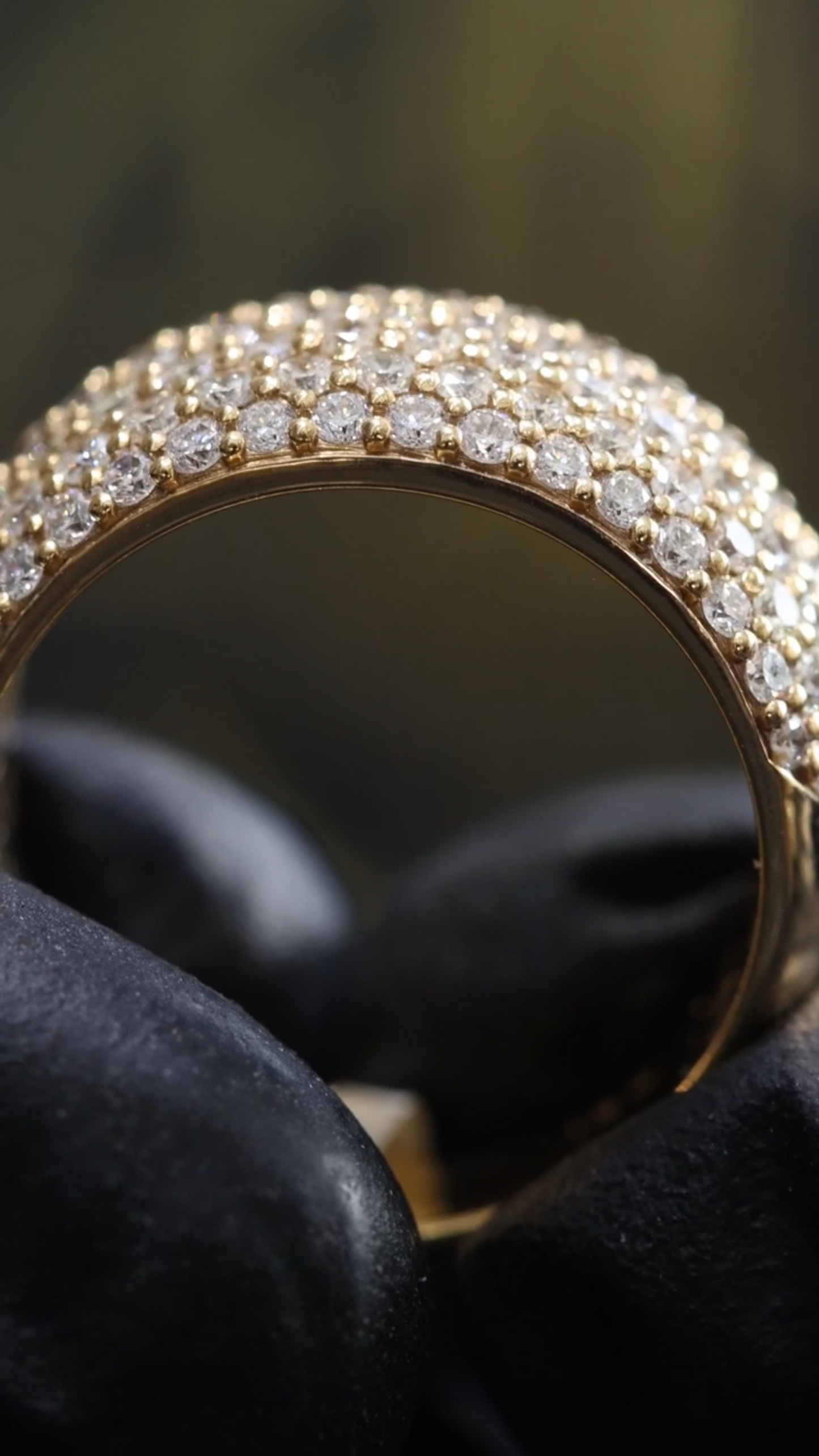 Pavé Diamond Band in Yellow Gold | 1.20 CTW