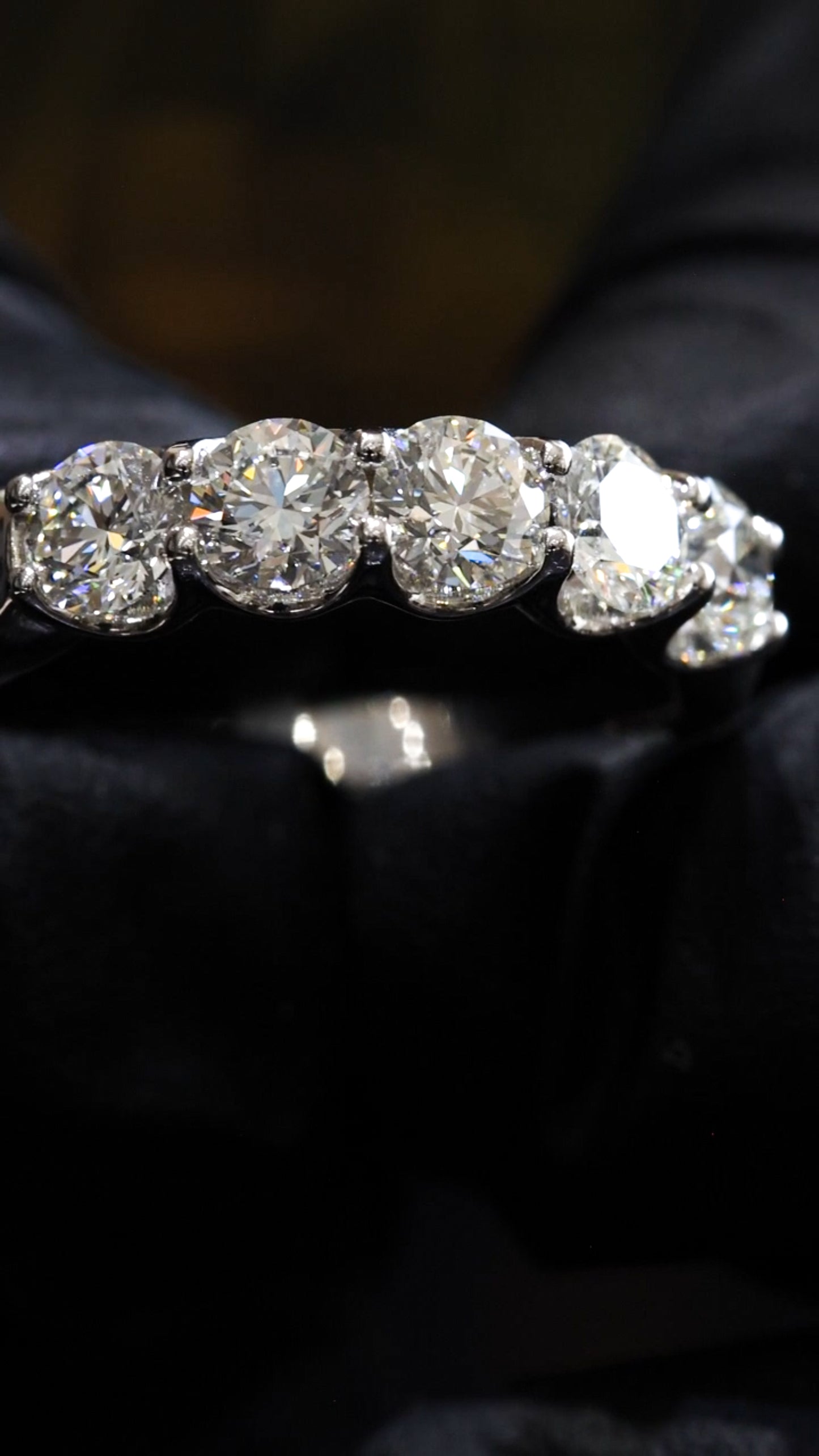 Round Diamond Half Eternity Band in 14K White Gold | 1.50 CTW