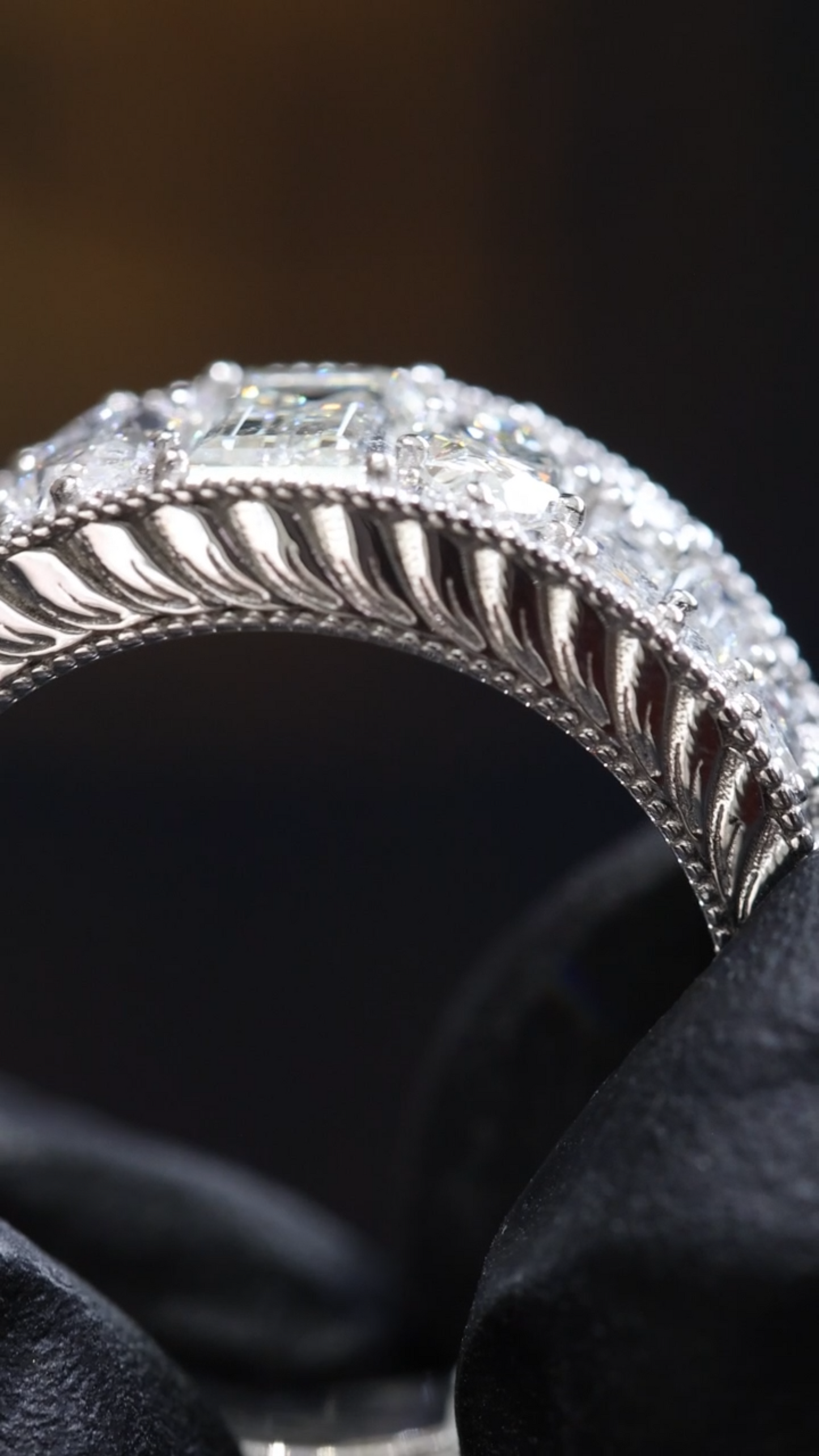 Pavé accents Half Eternity Diamond Band in White Gold | 2.68 CTW