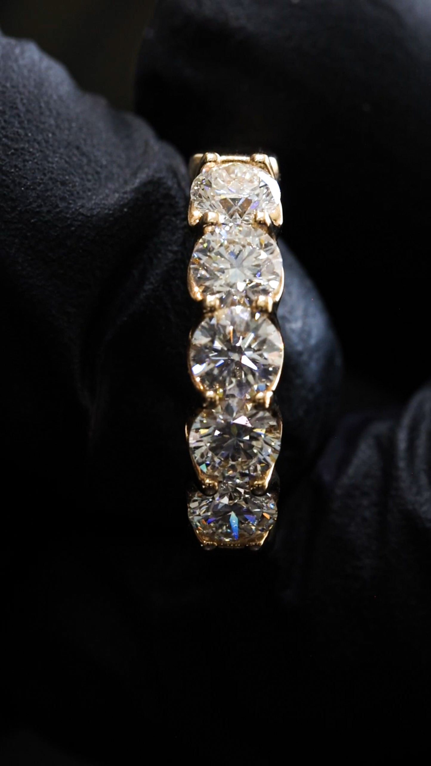 Diamond 5 Stones Half Eternity Band in 14K Yellow Gold | 1.50 CTW