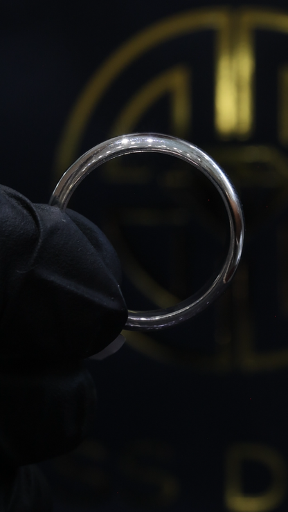 Men’s Classic High Polish Wedding Band in White Gold | 5mm