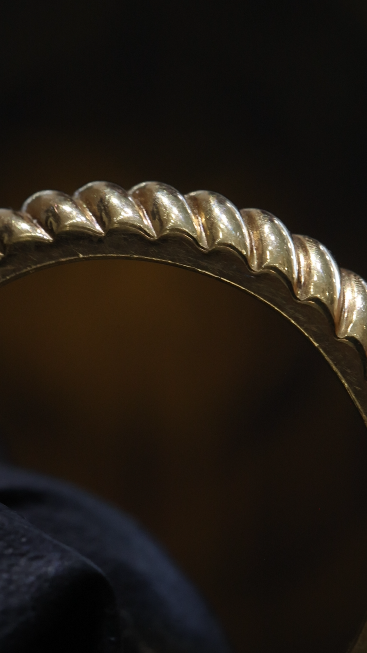 Men’s Braided Wedding Band in Yellow Gold