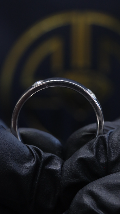 Men’s Single Diamond Wedding Band in White Gold | .50 CTW