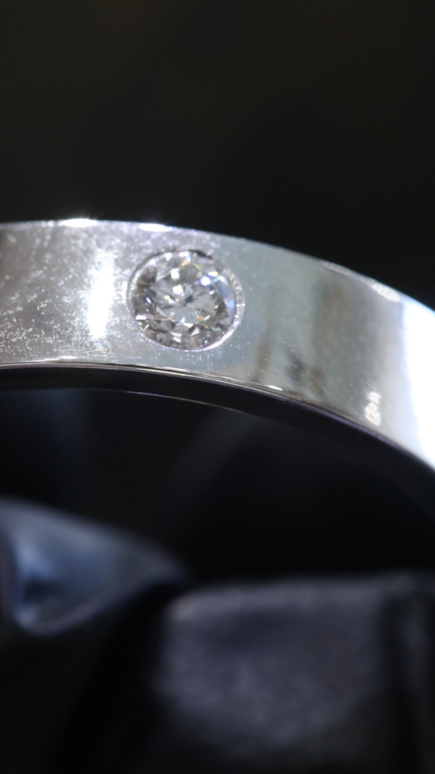 Men’s Single Diamond Wedding Band in White Gold | .50 CTW